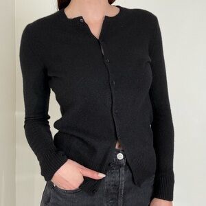 Saks Fifth Avenue Black Women's cashmere Cardigan